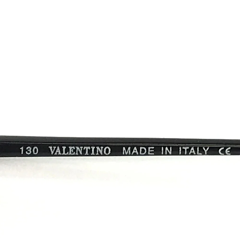 Vintage Valentino Eyeglasses Frames 5498 0NCL Black Red Rectangle 48-19-130